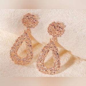 Rose Gold Tone Drop Earrings Womens Jewelry Boutique